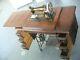 Vintage Singer Treadle Sewing Machine Ornate Oak Cabinet Vtg Collectors