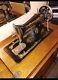 Vintage Singer Treadle Sewing Machine In Cabinet