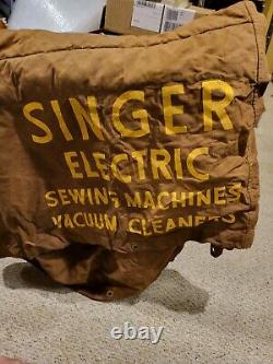 Vintage Union Canvas SINGER #3 SEWING MACHINE Brown Canvas Cover
