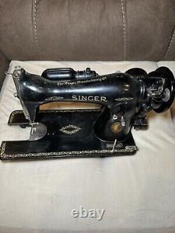 Vintage antique Singer 15-91 sewing machine 1950 AJ751912 with Accessories