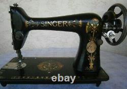 Vtg Antique 1909 Singer Lotus Treadle Sewing Machine Head Model 66 Hard to Find