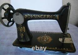 Vtg Antique 1909 Singer Lotus Treadle Sewing Machine Head Model 66 Hard to Find