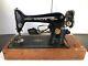 Vtg. Antique Singer Manufacturing Electric Sewing Machine With Case Motor Works