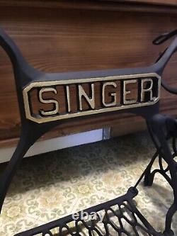 Vtg Antique Singer Treadle Restored