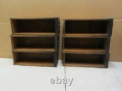 Vtg Antique Singer Treadle Sewing Machine Cabinet Drawers W Frames Triple