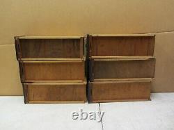 Vtg Antique Singer Treadle Sewing Machine Cabinet Drawers W Frames Triple