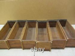 Vtg Antique Singer Treadle Sewing Machine Cabinet Drawers W Frames Triple