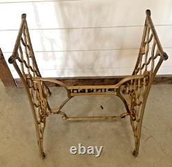 Vtg Antique Singer Treadle Sewing Machine Cast Iron Table Base Legs, Repurpose