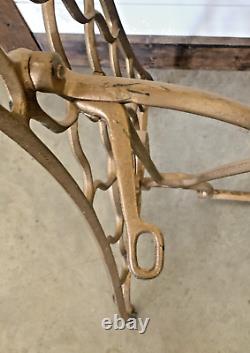 Vtg Antique Singer Treadle Sewing Machine Cast Iron Table Base Legs, Repurpose