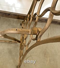 Vtg Antique Singer Treadle Sewing Machine Cast Iron Table Base Legs, Repurpose