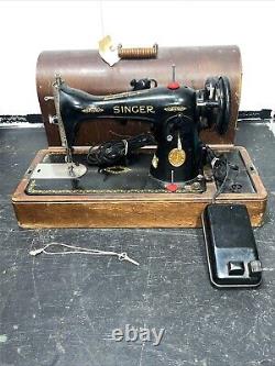 Vtg Singer BZ 10-8 Sewing Machine Simanco S. S. AU 52-16-5 Bakelite Pedal Repairs