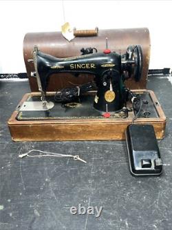 Vtg Singer BZ 10-8 Sewing Machine Simanco S. S. AU 52-16-5 Bakelite Pedal Repairs