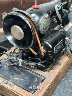 Vtg Singer BZ 10-8 Sewing Machine Simanco S. S. AU 52-16-5 Bakelite Pedal Repairs