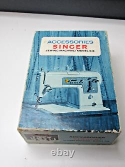 Vtg Singer Model 348 Style Mate Special ZIG-ZAG Sewing Machine W / Case + Acc