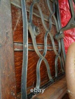 Vtg Singer Treadle Sewing Machine Table Oak Wood Cabinet Cast Iron PICK UP NJ