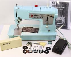 Vtg Singer ZigZag Sewing Machine Model 348 w Accessories Manual Style Mate