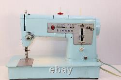 Vtg Singer ZigZag Sewing Machine Model 348 w Accessories Manual Style Mate