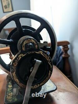 WRAP AROUND Hand Crank SIMANCO SINGER Sewing Machine antique- WORKING restored