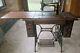 Wheller And Wilson Singer Antique/vintage Hand Crank Sewing Machine/wooden Table