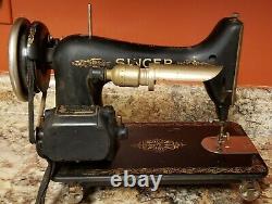 Working Vintage Antique 1928 SINGER Sewing Machine Model 66-16 AND MOTOR
