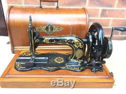 1874 Antique Chanteur 12k De Base Fiddle Manivelle Machine À Coudre