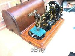1884 Antique Chanteur 12k Base De Fiddle Machine À Coudre À La Main Manivelle