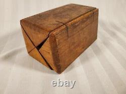 1889 Patent Antique Singer Machine À Coudre Machine Folding Wood Puzzle Box Avec Pièces Jointes
