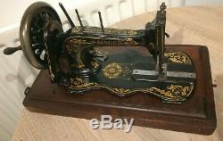 1890 Antique Chanteur 12k De Base Fiddle Manivelle Machine À Coudre