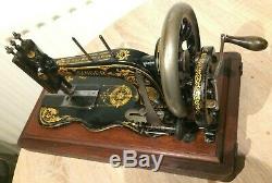1890 Antique Chanteur 12k De Base Fiddle Manivelle Machine À Coudre