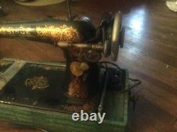 1902 Antique Singer Machine À Coudre Modèle 15 Works K314486 Beautiful