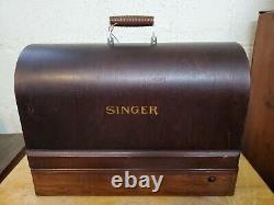 1926 Singer Model 99 Machine À Coudre Avecknee Bar Accessoires Bent Wood Box Amazing