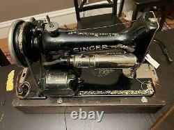 1926 Singer Modèle 99 Machine À Coudre Avecknee Bar Accessoires Bentwood Box! Travail