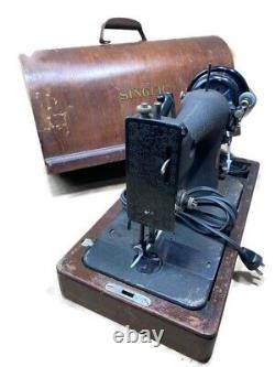 1942 Antique Singer Modèle 128 Machine À Coudre Godzilla Rrinkle Ornate Blackout