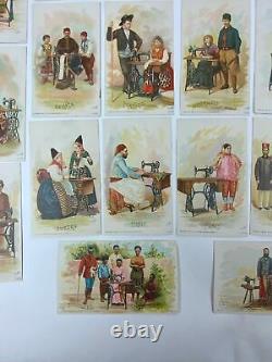 36 Antique Victorian Singer Sewing Machine Cartes De Commerce Toutes Les Nations Séries