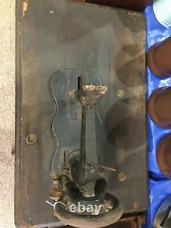 Antique 1879 Singer Treadle Machine À Coudre Rare Fiddle Vs1 Bras Haut