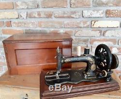Antique 1880 Machines À Coudre Singer 12k De Base Fiddle Manivelle Acanthe