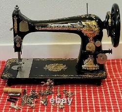 Antique 1910 Singer 27 Sphinx Sewing Machine G510069 Fonctionne Propre
