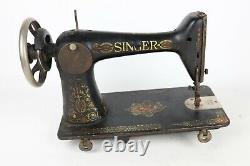 Antique 1911 Singer Red Eye Model 66 Treadle Sewing Machine Only Working