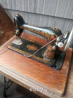 Antique 1911 Singer Treadle Machine À Coudre Modèle 66