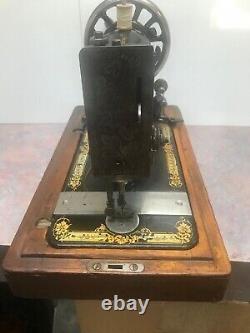 Antique 1912 Singer Hand Crane Cast Machine À Coudre En Fer