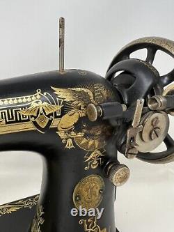 Antique 1915 Singer Sewing Machine Head Egyptian Sphinx Super Rare