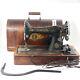 Antique 1918 Singer 99 Électric Portable Sewing Machine & Bentwood Case