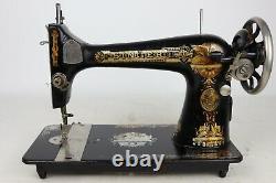 Antique 1924 Singer Model 127 Egypte Decal Treadle Sewing Machine Head Only Works