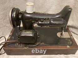 Antique 1927 Singer Machine À Coudre Nice Industrial Avec Accessoires? Ab 920882