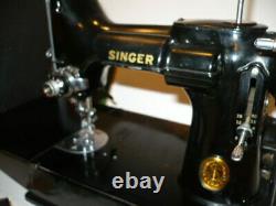 Antique Chanteur Des Années 1940 221 Machine À Coudre Poids Plume #ag531844