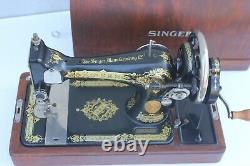 Antique Hand Cranked Sewing Machine, Allemand Machine À Coudre Couture Studio Décor W