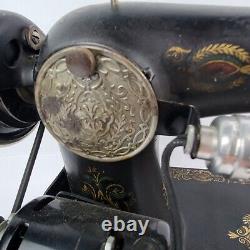 Antique Singer 1916 Modèle 66 Machine À Coudre Yeux Rouges Avec Moteur Électrique