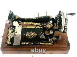 Antique Singer 28k Hand Crank Machine À Coudre C1898 Livraison Gratuite 5679 A