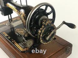 Antique Singer 28k Hand Crank Machine À Coudre C1898 Livraison Gratuite 5679 A