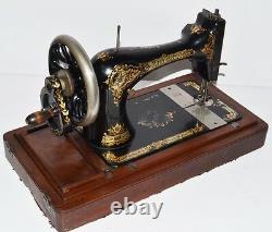 Antique Singer 28k Hand Crank Machine À Coudre C1899 Livraison Gratuite Pl2167